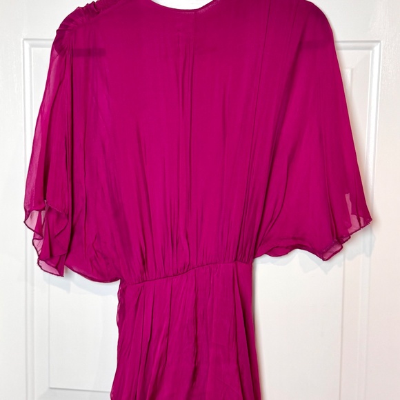 Elegant La Strada Silk Tie Dress in Fuschia, Size Small, EUC - Picture 10 of 11